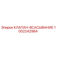 1002242984 КЛАПАН-ВСАСЫВАНИЕ Epiroc