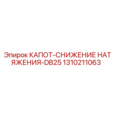 1310211063 КАПОТ-СНИЖЕНИЕ НАТЯЖЕНИЯ-DB25 Epiroc