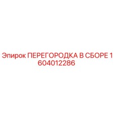 1604012286 ПЕРЕГОРОДКА В СБОРЕ Epiroc