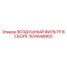 1619548900 ВОЗДУШНЫЙ ФИЛЬТР В СБОРЕ Epiroc