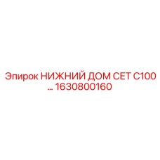 1630800160 НИЖНИЙ ДОМ СЕТ C100 Epiroc