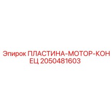 2050481603 ПЛАСТИНА-МОТОР-КОНЕЦ Epiroc