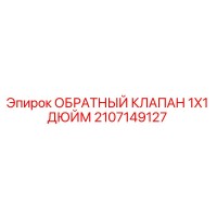 2107149127 ОБРАТНЫЙ КЛАПАН 1X1 ДЮЙМ Epiroc