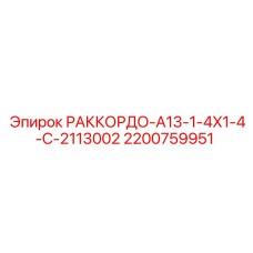 2200759951 РАККОРДО-A13-1-4X1-4-C-2113002 Epiroc
