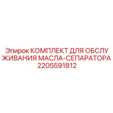 2205591812 КОМПЛЕКТ ДЛЯ ОБСЛУЖИВАНИЯ МАСЛА-СЕПАРАТОРА Epiroc