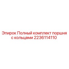 Комплект поршня для буровых машин Epiroc
