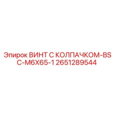 Изображение винта с колпачком BSC-M6X65-1 Epiroc 2651289544, обеспечивающего прецизионное крепление в буровых машинах