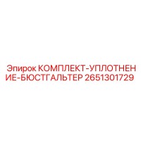 2651301729 КОМПЛЕКТ-УПЛОТНЕНИЕ-БЮСТГАЛЬТЕР Epiroc