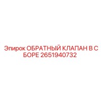 2651940732 ОБРАТНЫЙ КЛАПАН В СБОРЕ - Epiroc