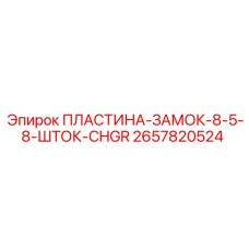 2657820524 ПЛАСТИНА ЗАМОК 8-5-8 ШТОК CHGR Epiroc