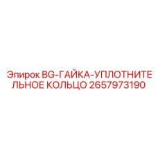 Запчасть Уплотнительная гайка BG с артикулом 2657973190 от производителя Epiroc
