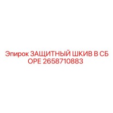 2658710883 ЗАЩИТНЫЙ ШКИВ В СБОРЕ Epiroc