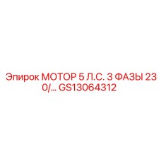 GS13064312 МОТОР 5 Л.С. 3 ФАЗЫ 230/… Epiroc
