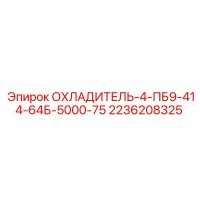 2236208325 ОХЛАДИТЕЛЬ-4-ПБ9-414-64Б-5000-75 Epiroc