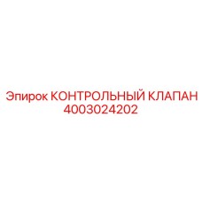 4003024202 КОНТРОЛЬНЫЙ КЛАПАН Epiroc