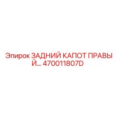 470011807D ЗАДНИЙ КАПОТ ПРАВЫЙ Epiroc
