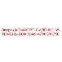 4700381750 КОМФОРТ-СИДЕНЬЕ-W-РЕМЕНЬ-БОКОВАЯ Epiroc
