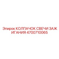 4700710065 КОЛПАЧОК СВЕЧИ ЗАЖИГАНИЯ Epiroc