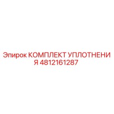 4812161287 КОМПЛЕКТ УПЛОТНЕНИЯ Epiroc