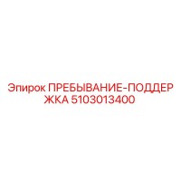 5103013400 ПРЕБЫВАНИЕ-ПОДДЕРЖКА Epiroc