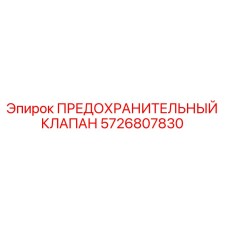 5726807830 ПРЕДОХРАНИТЕЛЬНЫЙ КЛАПАН Epiroc