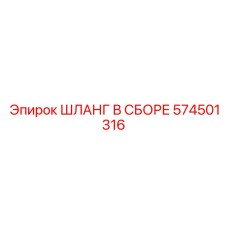 574501316 ШЛАНГ В СБОРЕ Эпирок