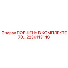2236113140 ПОРШЕНЬ В КОМПЛЕКТЕ 70 Epiroc