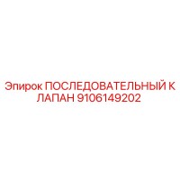 9106149202 ПОСЛЕДОВАТЕЛЬНЫЙ КЛАПАН Epiroc