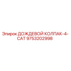 9753202998 ДОЖДЕВОЙ КОЛПАК-4-CAT Epiroc