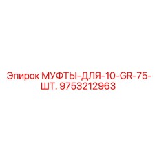 9753212963 МУФТЫ-ДЛЯ-10-GR-75-ШТ Epiroc
