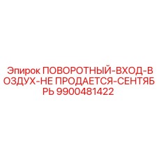 9900481422 ПОВОРОТНЫЙ-ВХОД-ВОЗДУХ-НЕ ПРОДАЕТСЯ-СЕНТЯБРЬ Epiroc