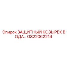 GS22062214 ЗАЩИТНЫЙ КОЗЫРЕК ВОДА… Epiroc