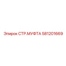 581201669 СТР.МУФТА Epiroc