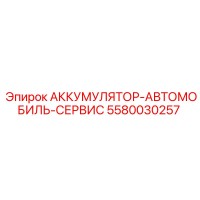 5580030257 АККУМУЛЯТОР-АВТОМОБИЛЬ-СЕРВИС Epiroc