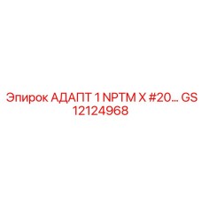GS12124968 АДАПТ 1 NPTM X #20... Epiroc