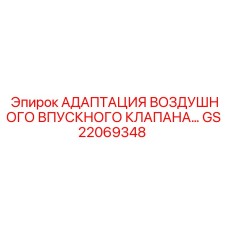 GS22069348 АДАПТАЦИЯ ВОЗДУШНОГО ВПУСКНОГО КЛАПАНА… Epiroc