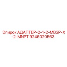 9246020563 АДАПТЕР-2-1-2-MBSP-X-2-MNPT Epiroc