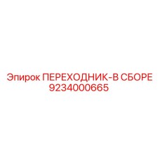 9234000665 ПЕРЕХОДНИК-В СБОРЕ Epiroc