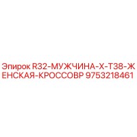 9753218461 R32-МУЖЧИНА-X-T38-ЖЕНСКАЯ-КРОССОВР Epiroc