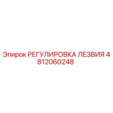 4812060248 РЕГУЛИРОВКА ЛЕЗВИЯ Epiroc