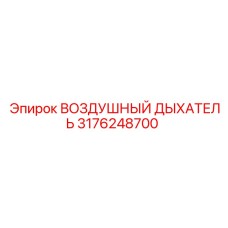 3176248700 ВОЗДУШНЫЙ ДЫХАТЕЛЬ Эпирок