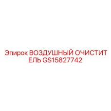 GS15827742 ВОЗДУШНЫЙ ОЧИСТИТЕЛЬ | Epiroc