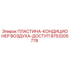 9753205778 ПЛАСТИНА-КОНДИЦИОНЕР ВОЗДУХА-ДОСТУП Epiroc