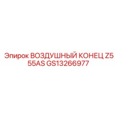 GS13266977 ВОЗДУШНЫЙ КОНЕЦ Z555AS Epiroc
