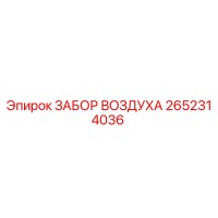 2652314036 ЗАБОР ВОЗДУХА (Epiroc)