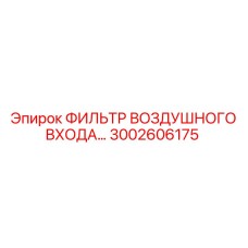 3002606175 ФИЛЬТР ВОЗДУШНОГО ВХОДА… Epiroc