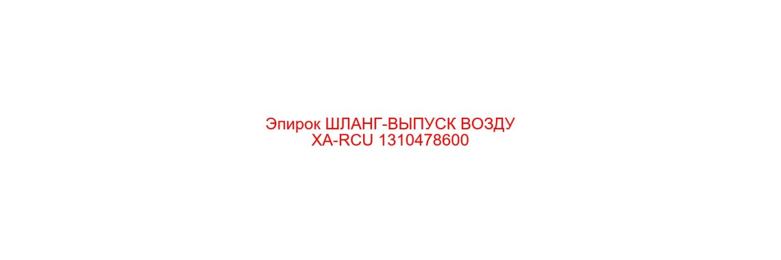 1310478600 ШЛАНГ-ВЫПУСК ВОЗДУХА-RCU Эпирок