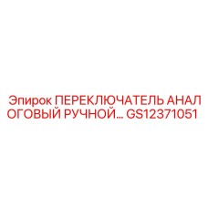 GS12371051 ПЕРЕКЛЮЧАТЕЛЬ АНАЛОГОВЫЙ РУЧНОЙ… Epiroc