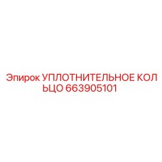 663905101 УПЛОТНИТЕЛЬНОЕ КОЛЬЦО Epiroc