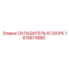 1615674980 ОХЛАДИТЕЛЬ В СБОРЕ Epiroc